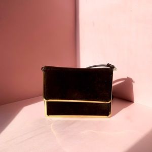 Vintage brown velvet bag